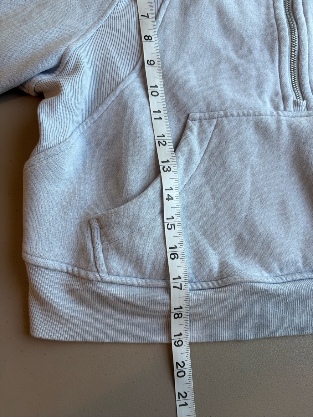 Lululemon Cropped Scuba Half-Zip Hooded Pullover willow blue XS-Small - Picture 10 of 10